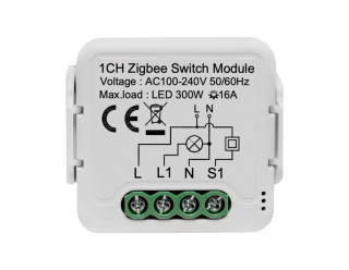 1CH ZigBee Switch Module 16A PM - SH-Zigbee-SW01-16A-ES 1CH ZigBee Switch Module 16A PM - SH-Zigbee-SW01-16A-ES